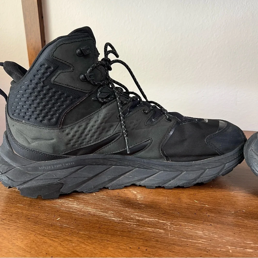Hoka Black Rugged Sole Boots